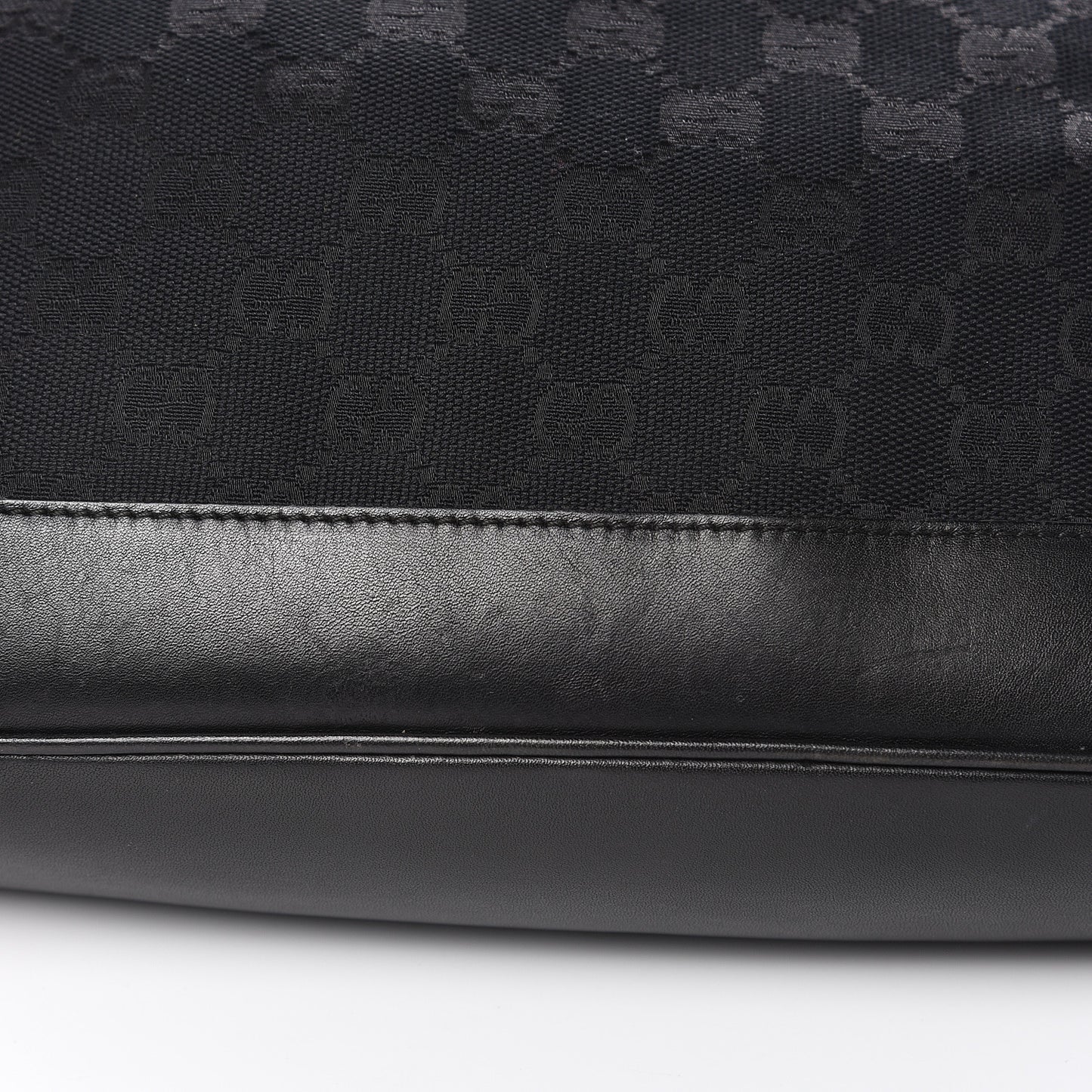 Monogram Bamboo Top Handle Bag Black
