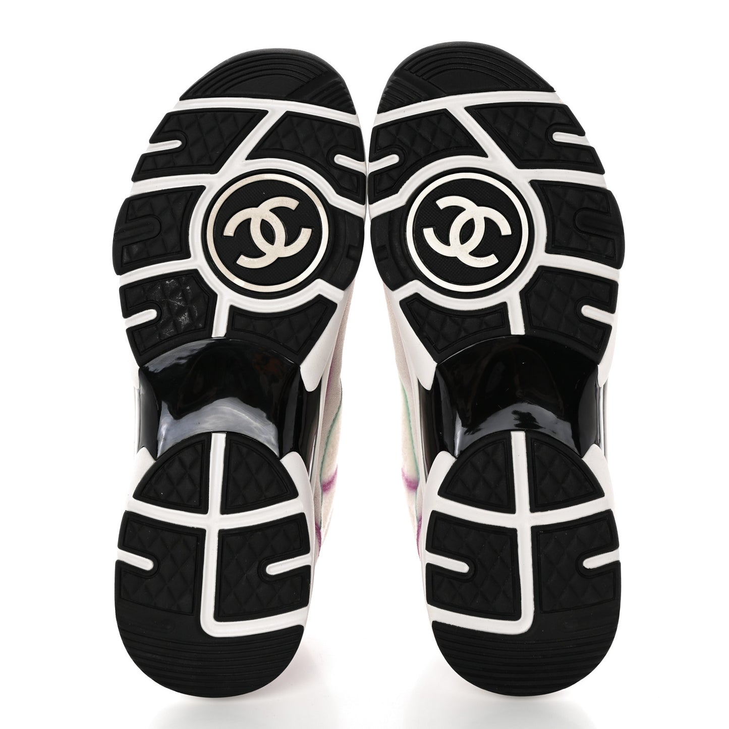 Wool Suede Calfskin CC Sneakers 40.5 Multicolor