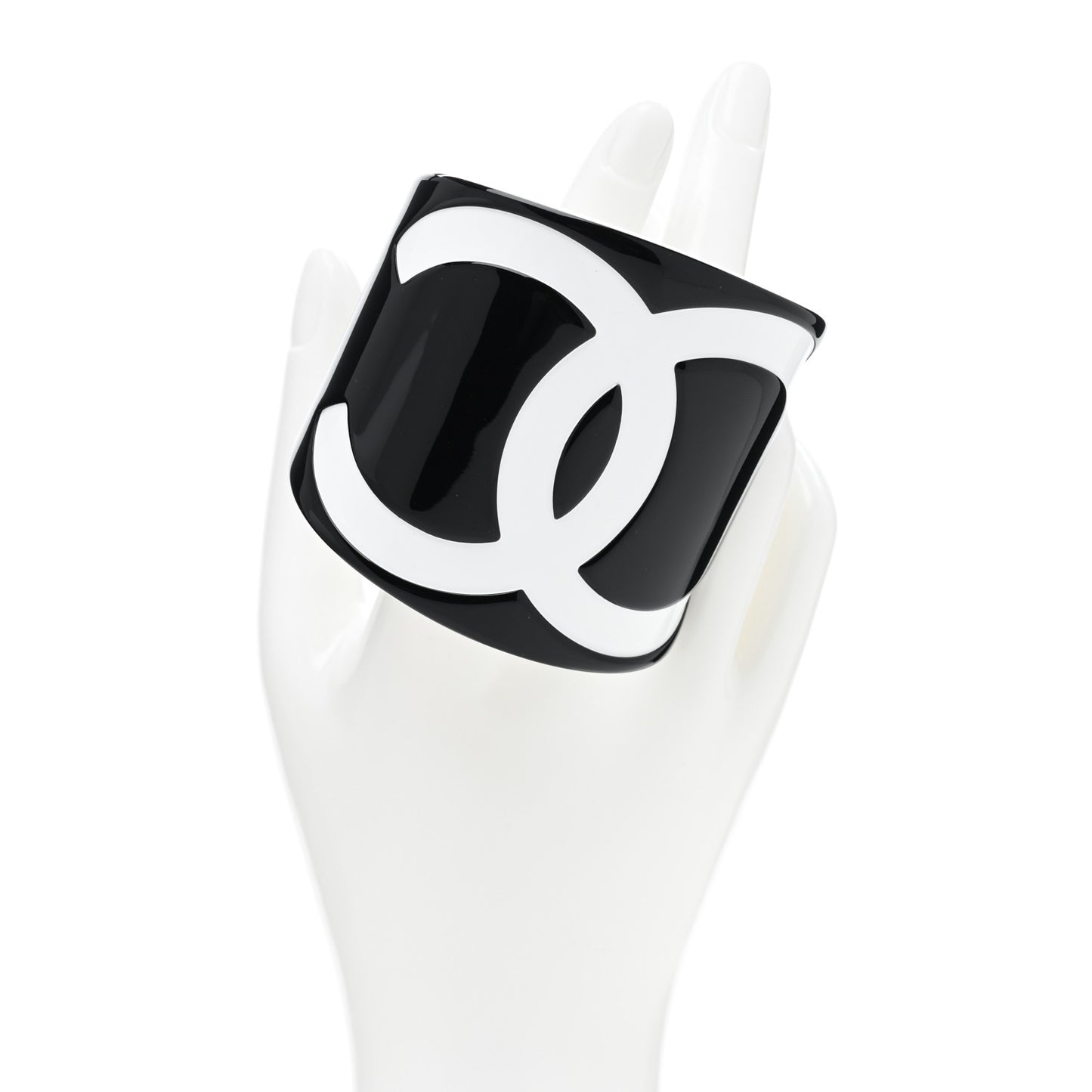 Resin CC Wide Cuff Black White
