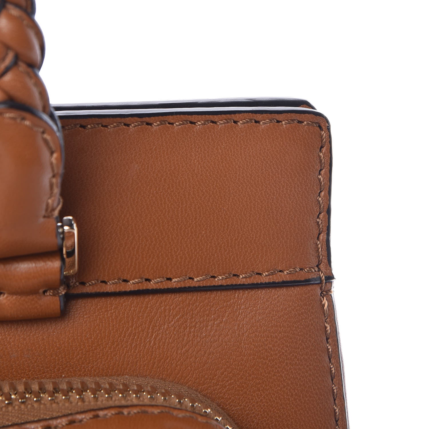 Valentino Garavani Vitello Lace Demetra Satchel Cognac 18 of 18