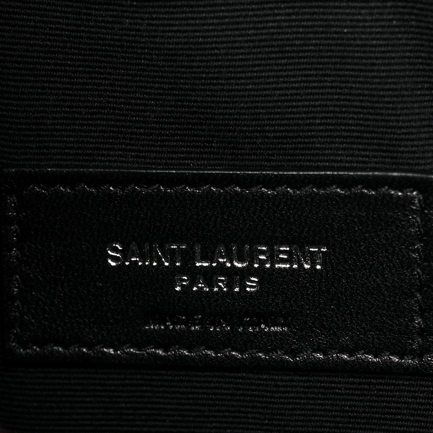 Calfskin Crocodile Embossed Uptown Monogram Clutch Black