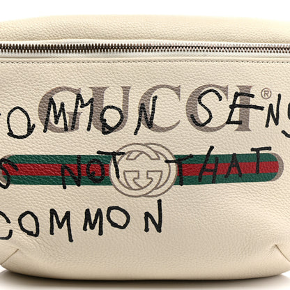 Gucci Grained Calfskin Coco Capitan Logo Belt Bag White 8 of 10