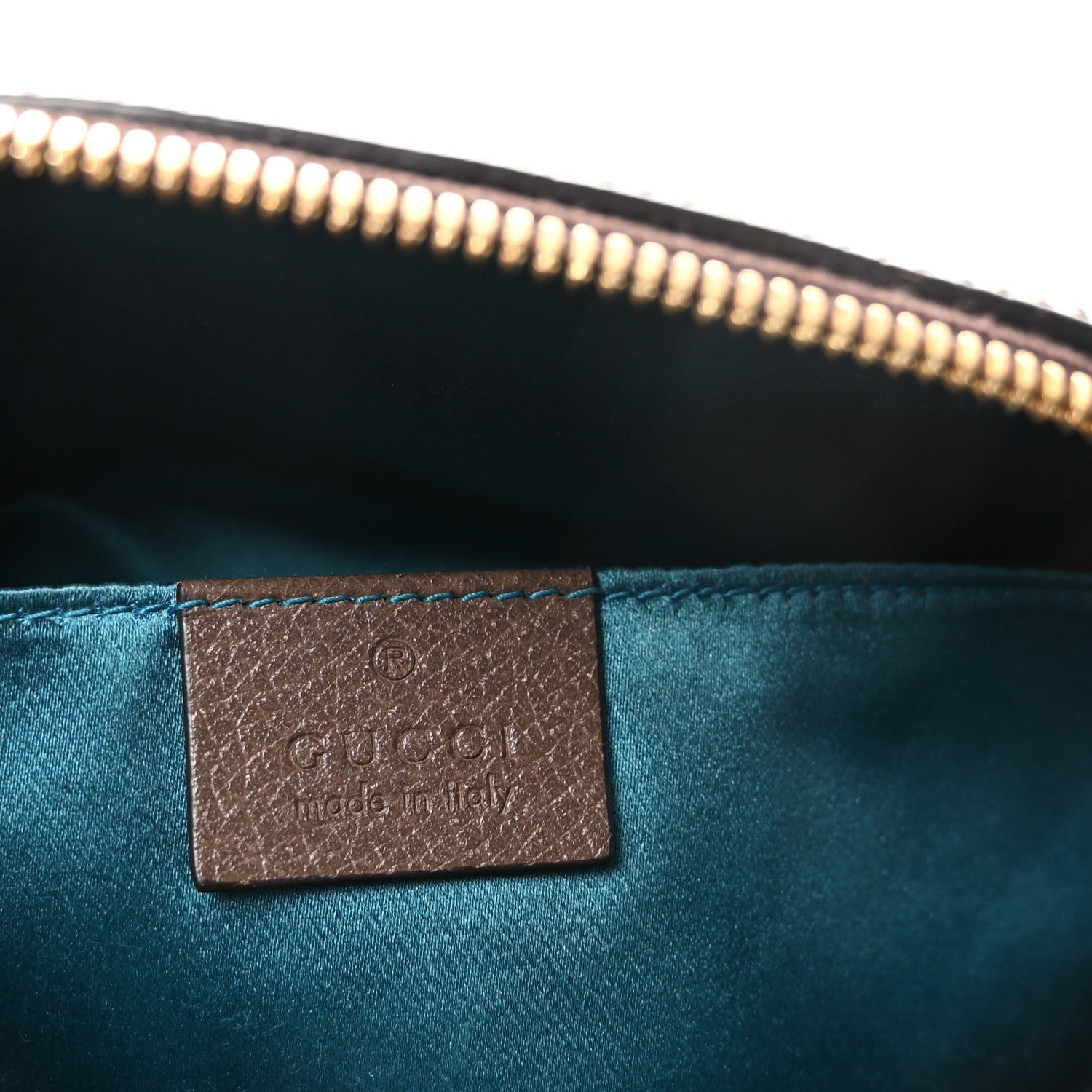 Gucci GG Supreme Monogram Textured Dollar Calfskin Web Small Ophidia Dome Shoulder Bag Beige Ebony New Acero Brown 6 of 10