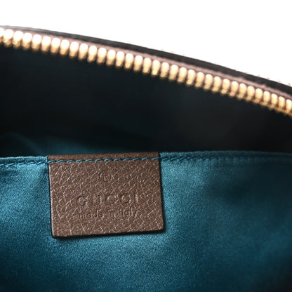 Gucci GG Supreme Monogram Textured Dollar Calfskin Web Small Ophidia Dome Shoulder Bag Beige Ebony New Acero Brown 6 of 10