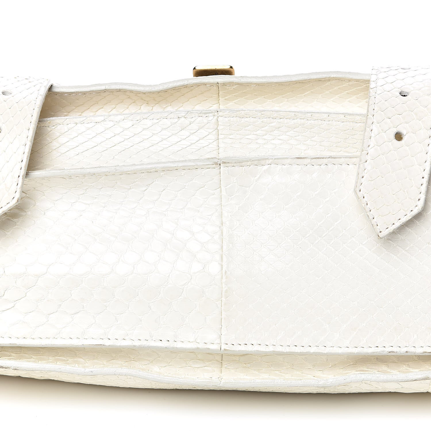Proenza Schouler Snakeskin Calfskin Embossed Medium PS1 Satchel White 12 of 17