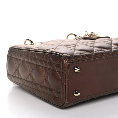 Christian Dior Metallic Lambskin Cannage Gradient Small My ABCDior Lady Dior Metal Rose 4 of 13