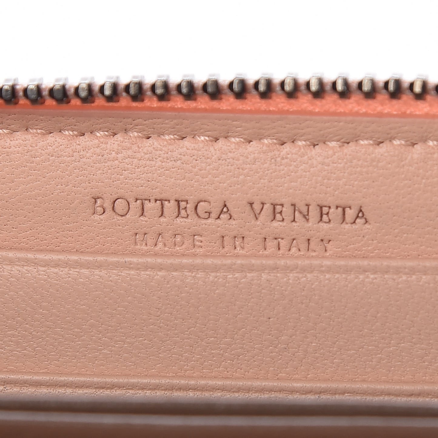 Nappa Intrecciato Zip Around Coin Purse Flamingo