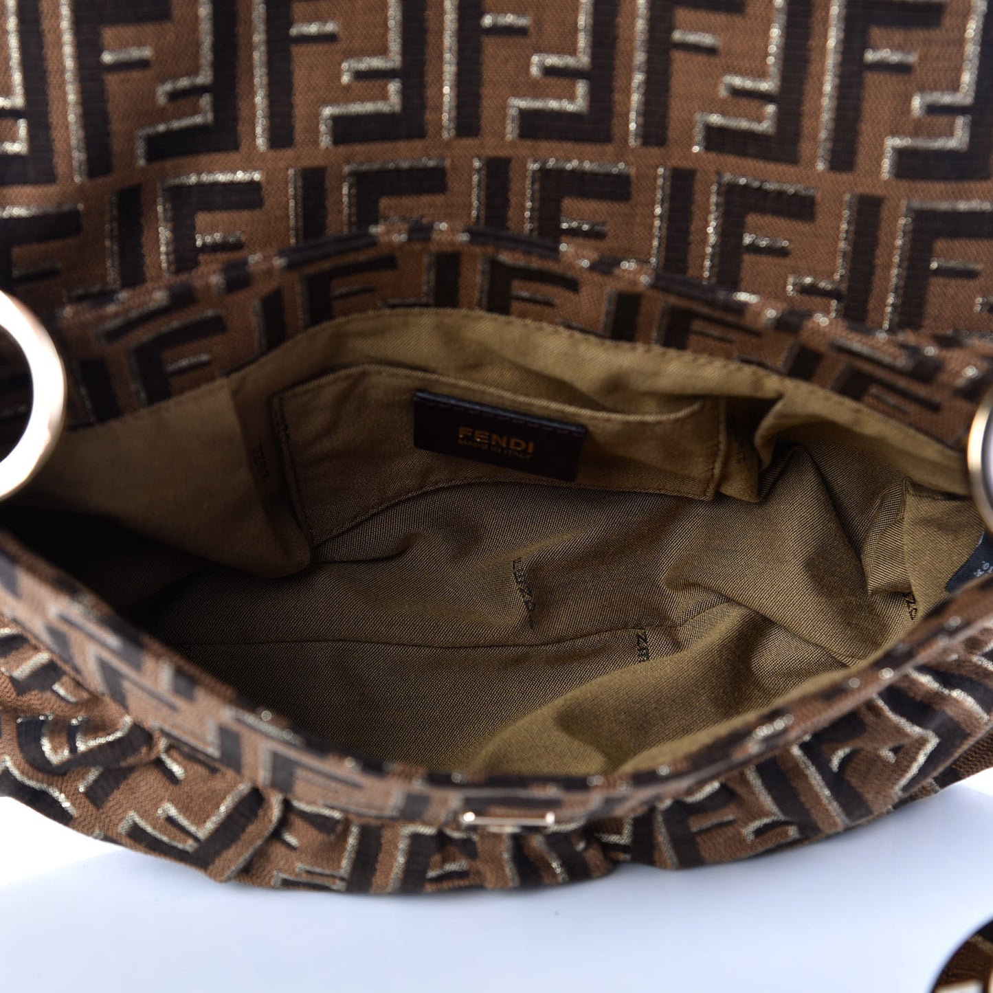 Zucca Vitello Small Chef Shoulder Bag Tobacco Oro Moro