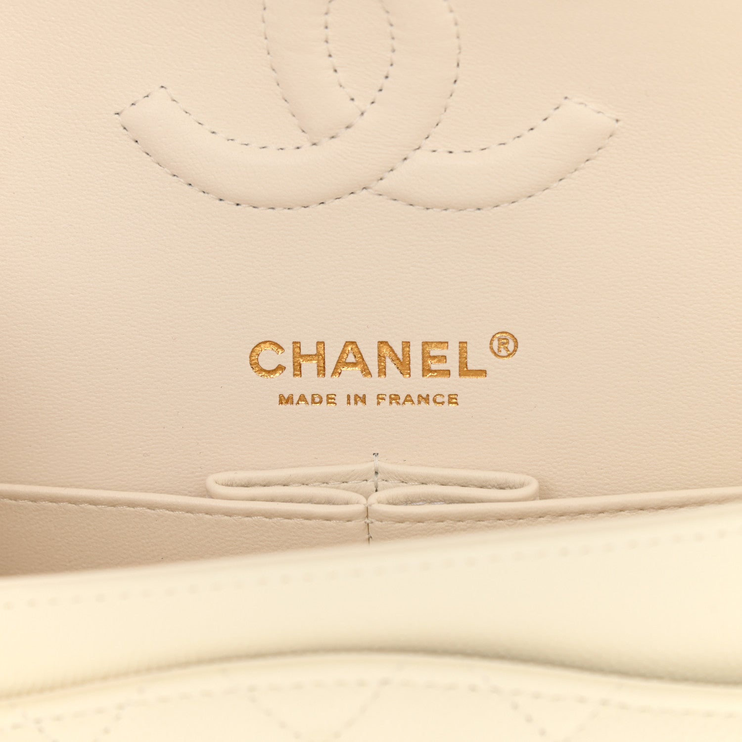 Chanel Caviar Quilted Medium Double Flap White 6 of 9