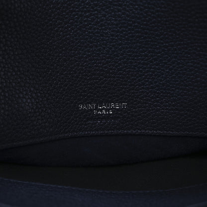 Saint Laurent Grained Calfskin Small Supple Sac De Jour Navy 6 of 9
