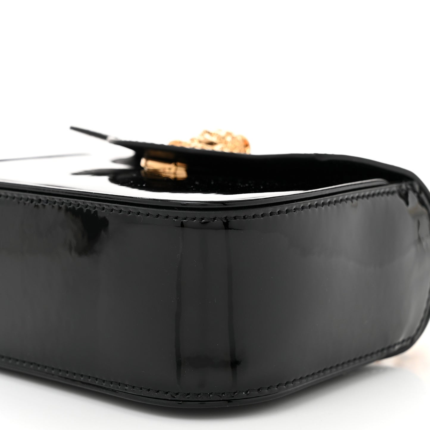 Patent Mini La Medusa Bag Black