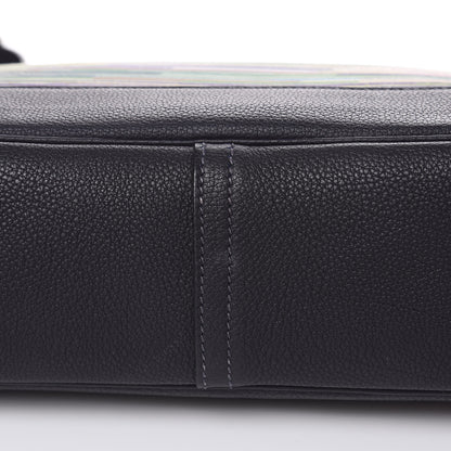 Hermes Togo Vibrato Trim II 35 Shoulder Bag Bleu Marine 7 of 11