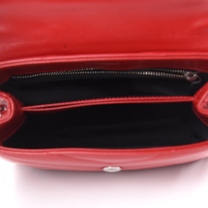 Saint Laurent Calfskin Y Quilted Monogram Toy Loulou Crossbody Bag Rouge Eros 5 of 12