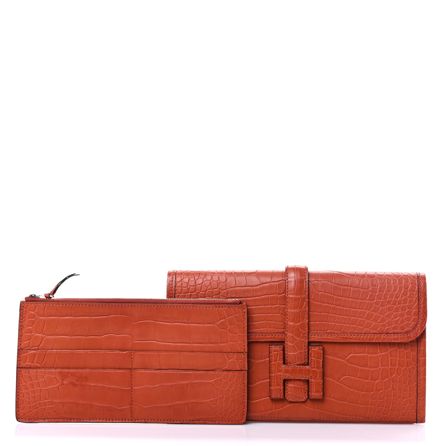Matte Alligator Jige Duo Clutch