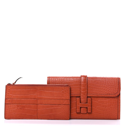 Hermes Matte Alligator Jige Duo Clutch 3 of 12