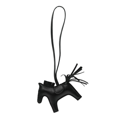 Hermes Milo Lambskin Grigri Rodeo Horse Bag Charm PM So Black 1 of 4