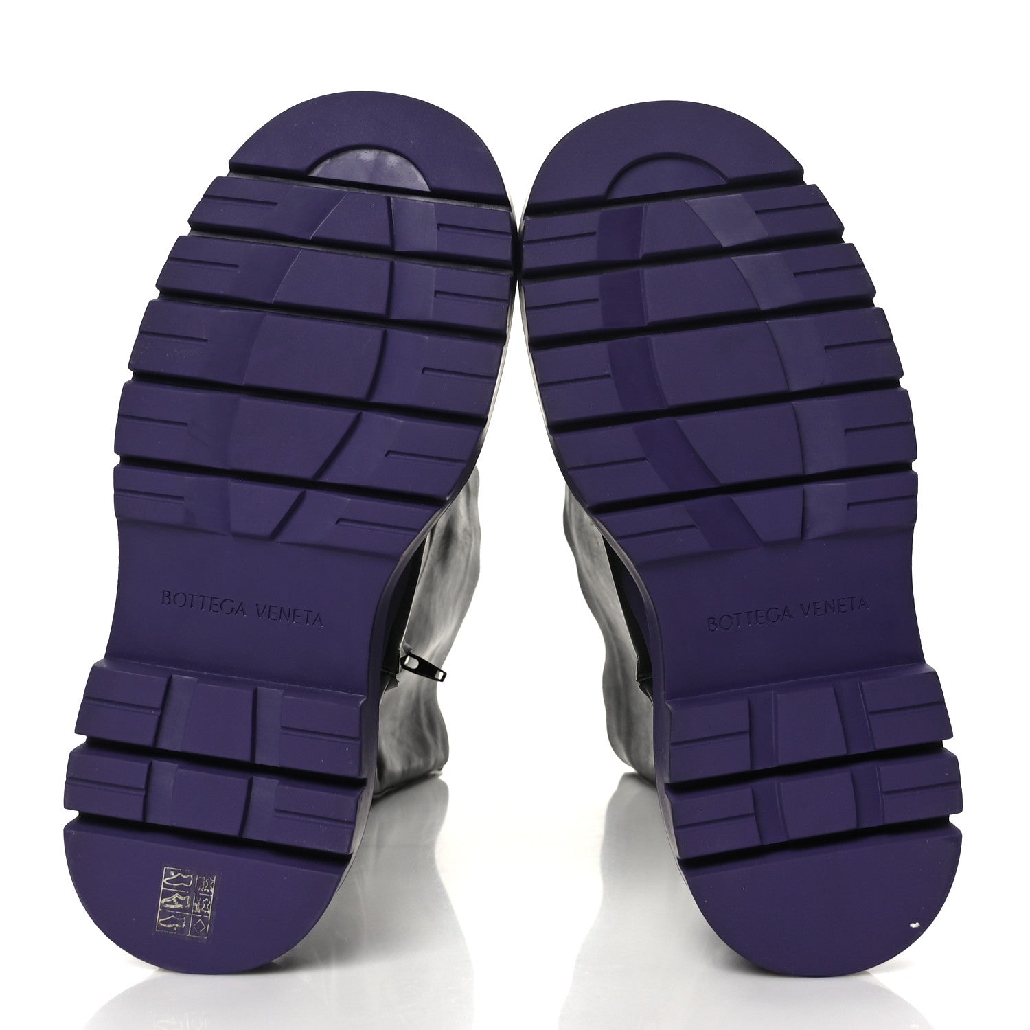 Bottega Veneta Calfskin The Tire High Boots 38 Black Plum 5 of 7