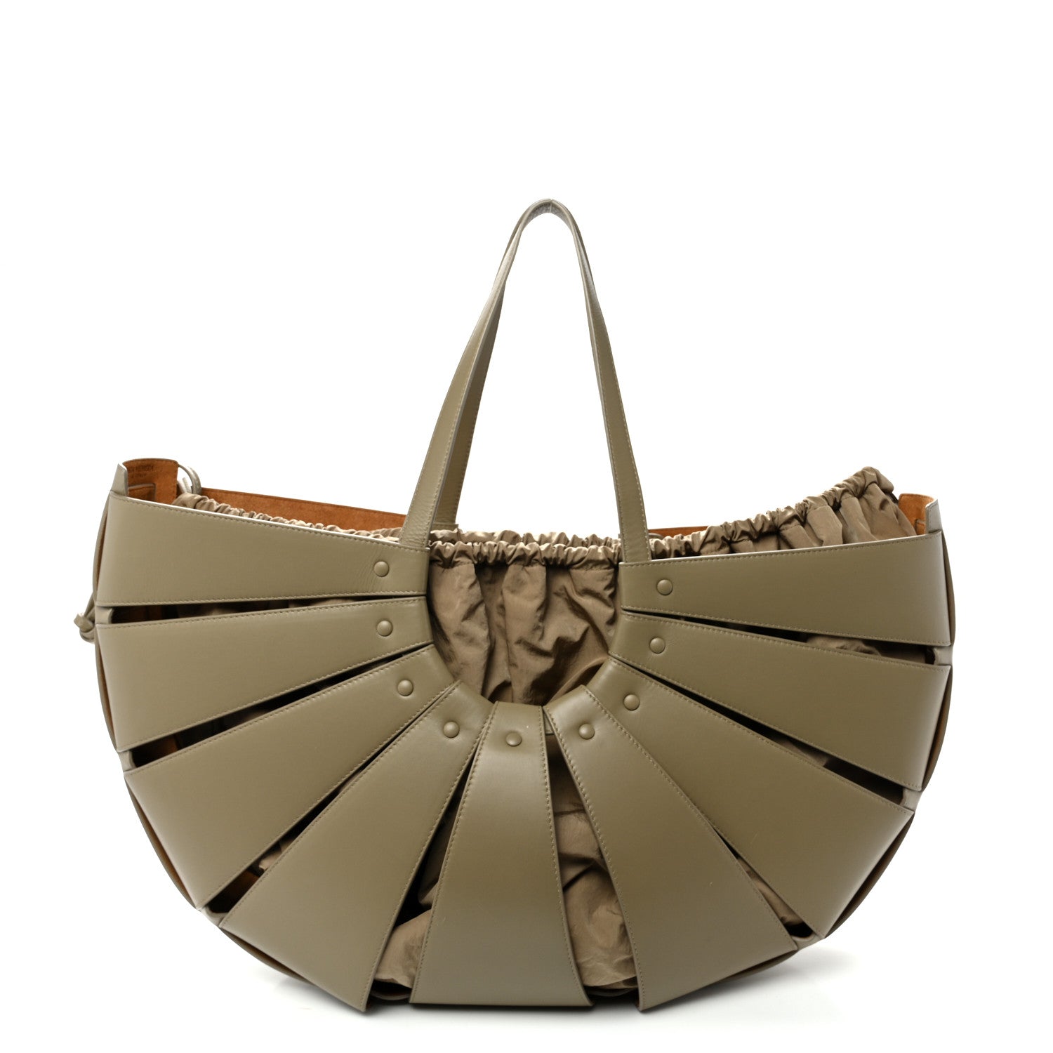 Bottega Veneta French Calfskin Large Shell Bag Taupe 1 of 8