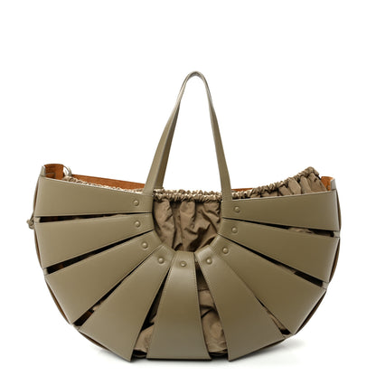 Bottega Veneta French Calfskin Large Shell Bag Taupe 1 of 8