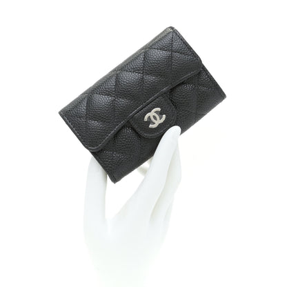 Chanel Caviar Quilted Flap Card Holder Wallet Black 2 of 8