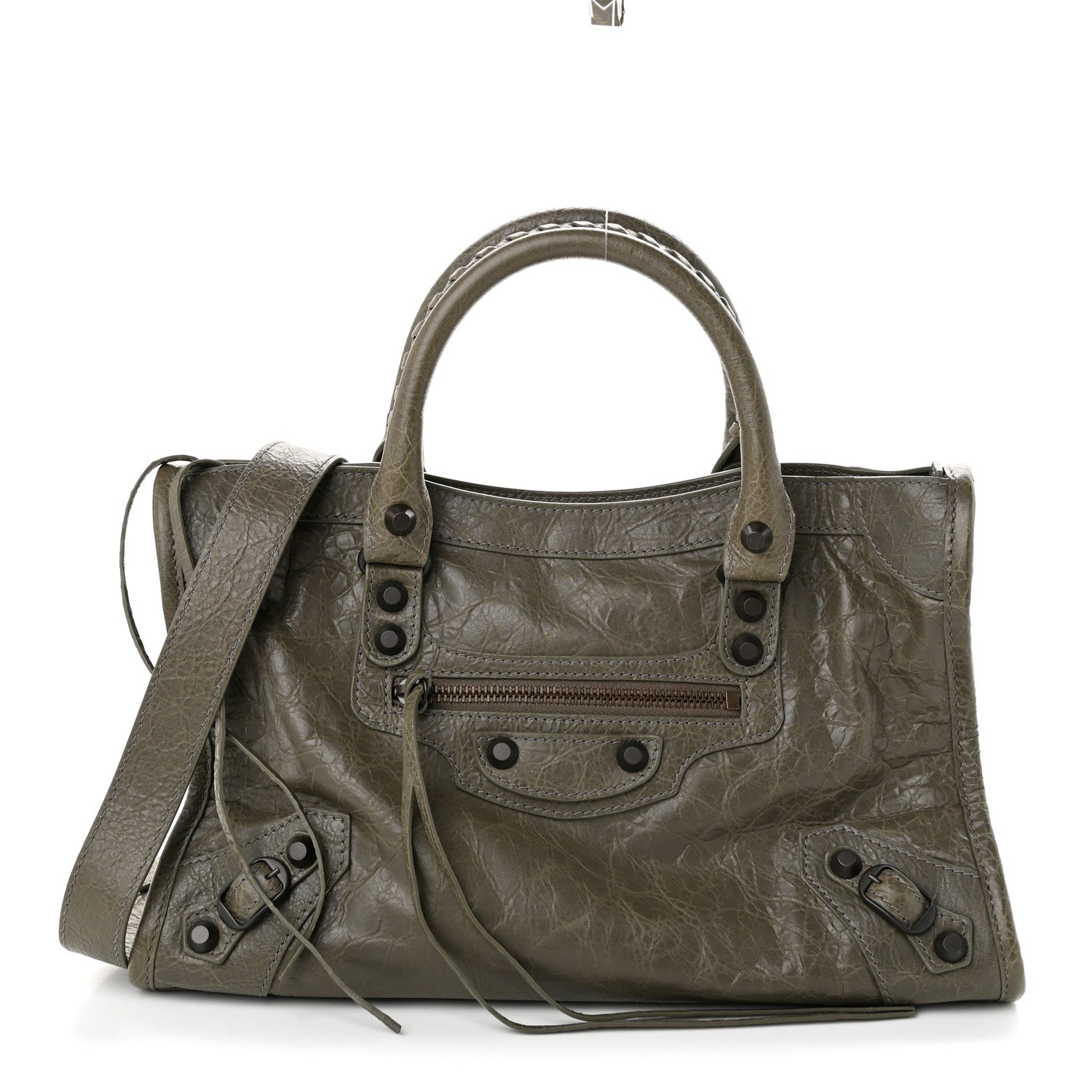 Balenciaga Agneau Arena Classic Hardware Small Le City Army Green 1 of 10