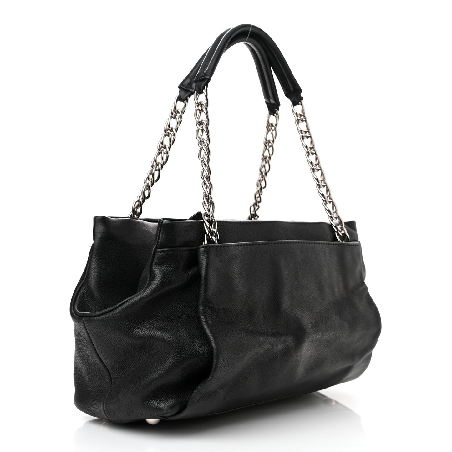 Caviar CC Tuck Medium Tote Black