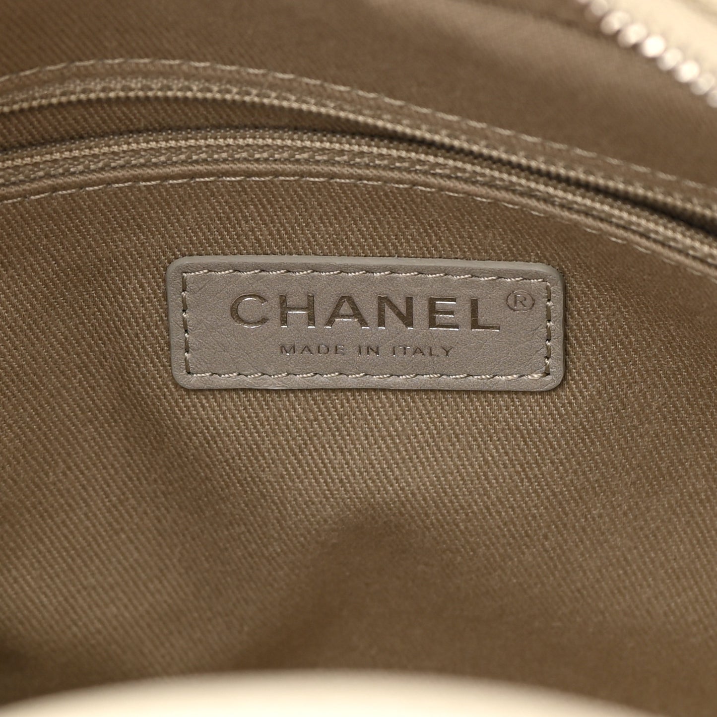 Canvas Deauville Bowling Bag Beige