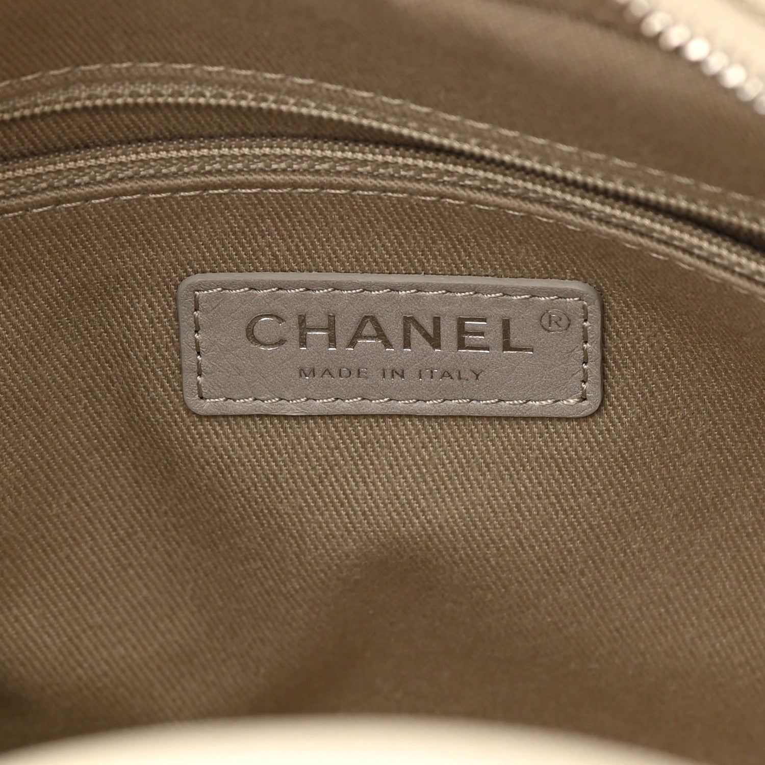 Chanel Canvas Deauville Bowling Bag Beige 6 of 14