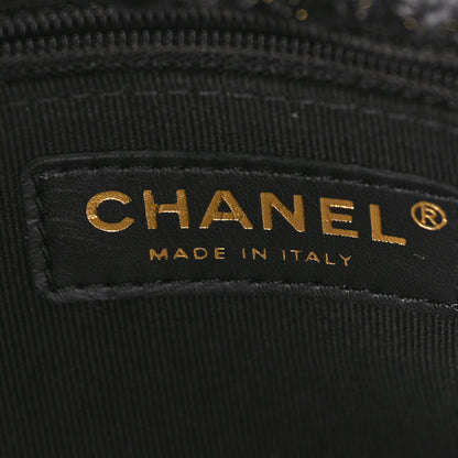 Chanel Wool Tweed Quilted Small Elegant Chain Flap Black Grey 6 of 9