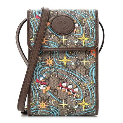 Gucci X DISNEY GG Supreme Monogram Donald Duck Mini Interlocking G Crossbody Bag Beige Multicolor New Acero 1 of 8