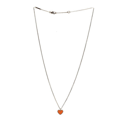Van Cleef & Arpels 18K Rose Gold Carnelian Sweet Alhambra Heart Pendant Necklace 3 of 7