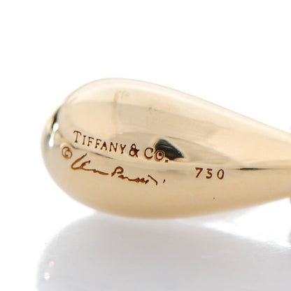 Tiffany 18K Yellow Gold Elsa Peretti 12mm Teardrop Earrings 5 of 5