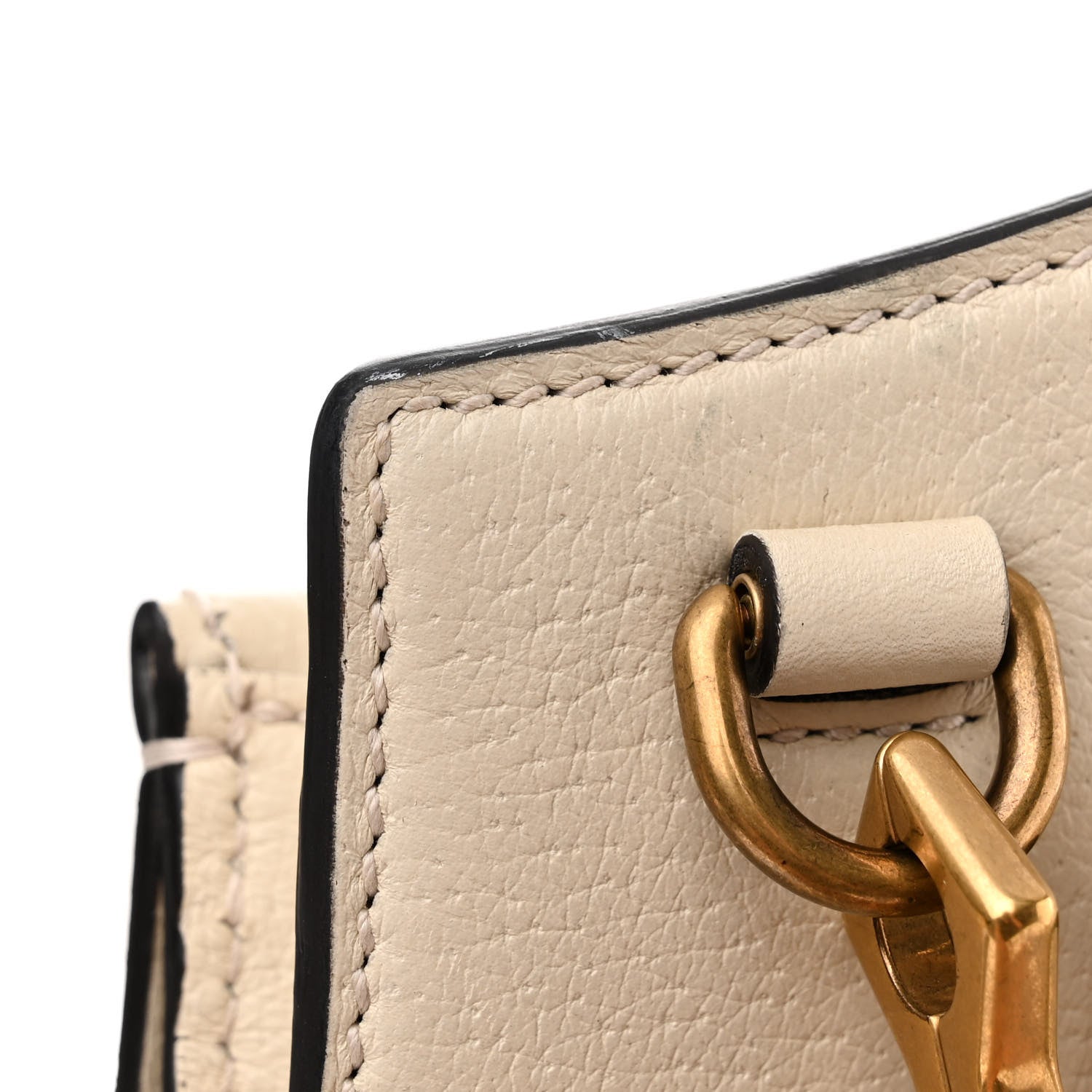 Gucci Grained Calfskin Web Stripe Butterfly Medium Totem Top Handle Bag White 13 of 13