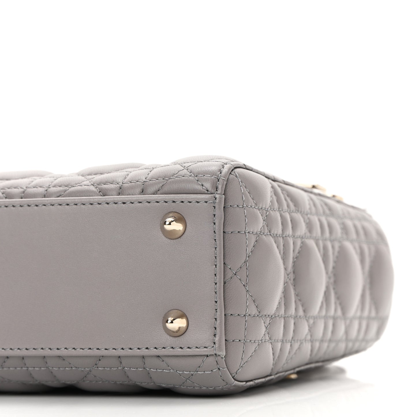 Lambskin Cannage Small My ABCDior Lady Dior Grey