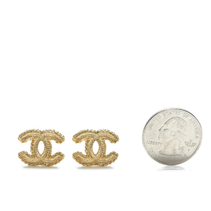 Chanel Metal CC Rope Earrings Gold 2 of 5