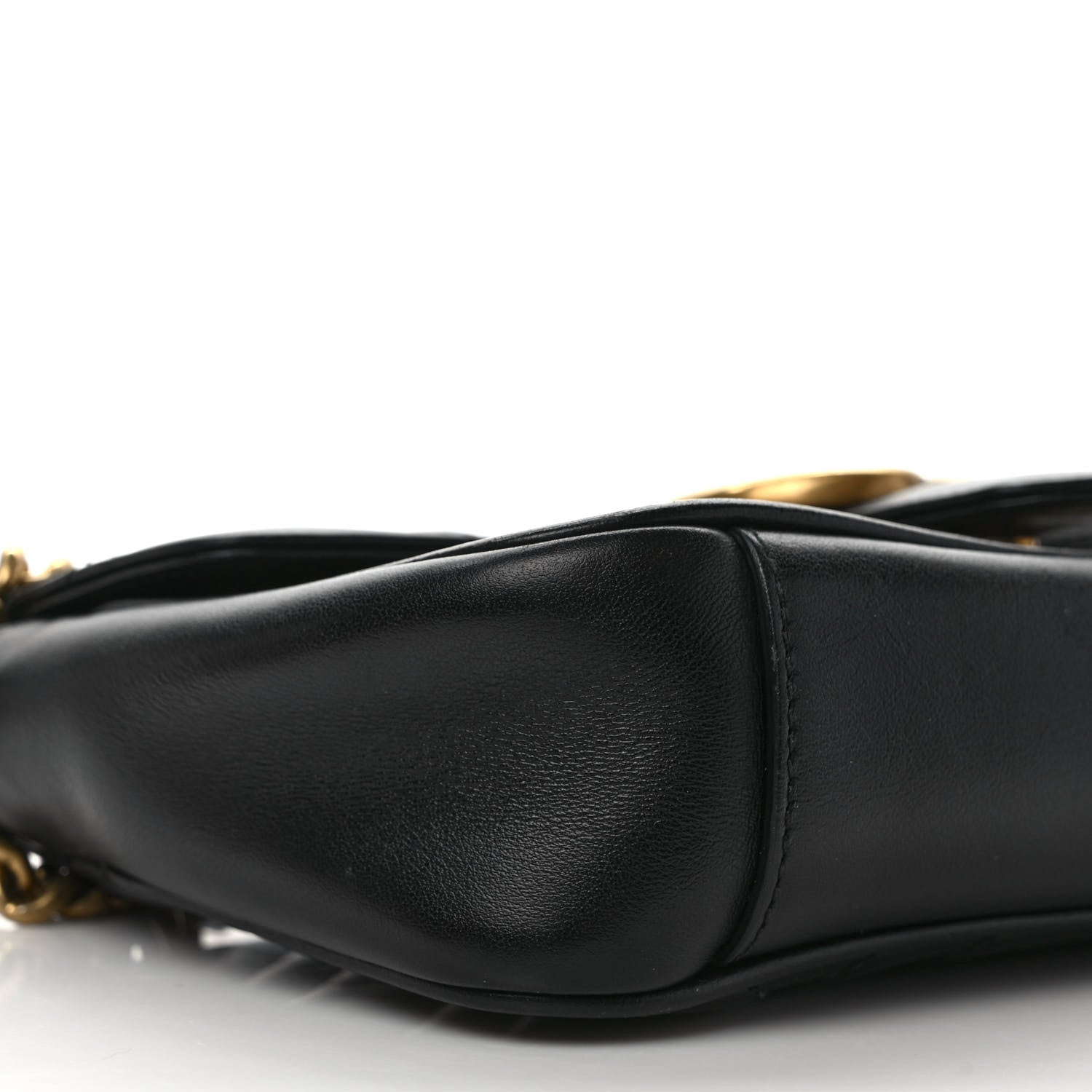 Gucci Calfskin Matelasse Mini GG Marmont Shoulder Bag Black 8 of 11