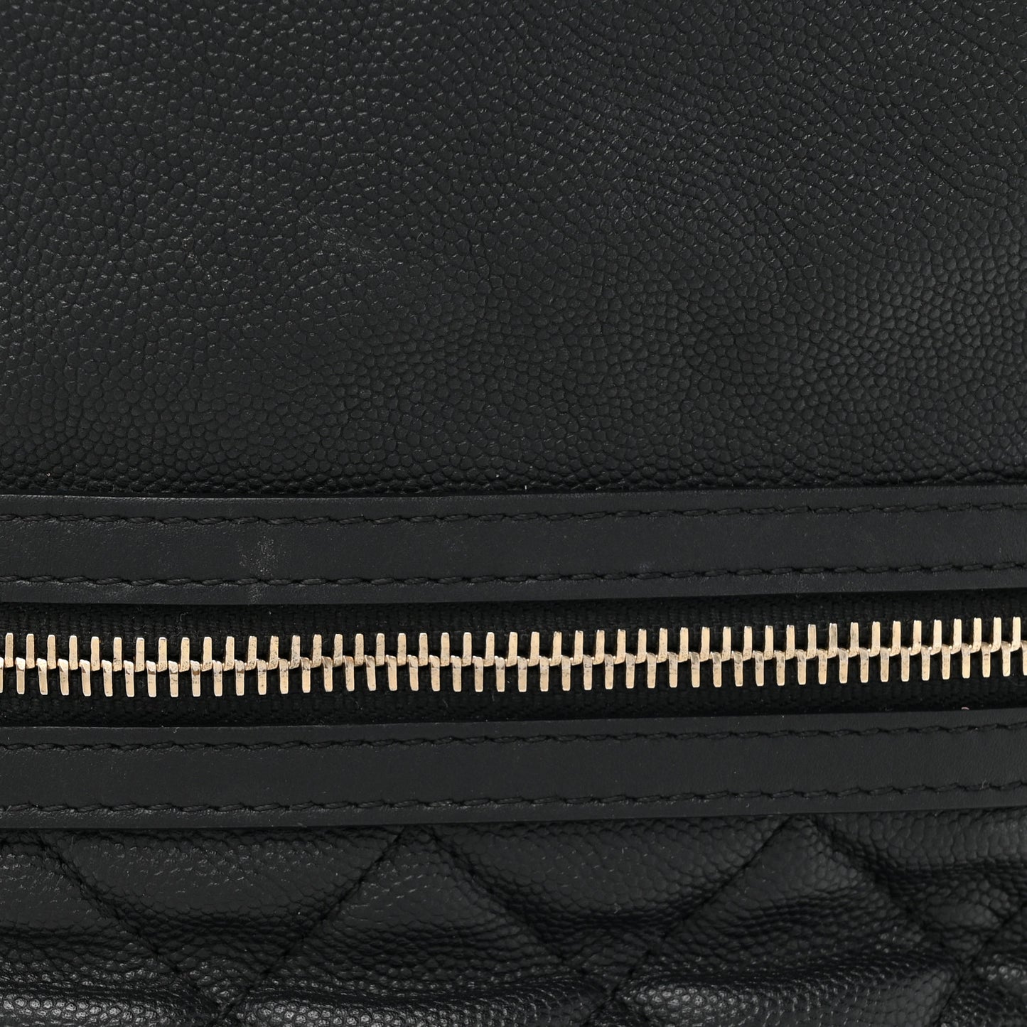 Caviar Lambskin Quilted Casual Style Hobo Black