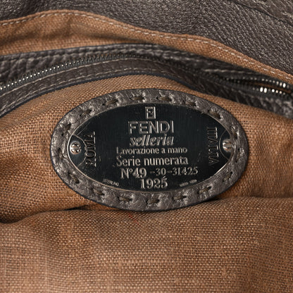 Fendi Cuoio Romano Selleria Small Villa Borghese Tote Peltro 6 of 10