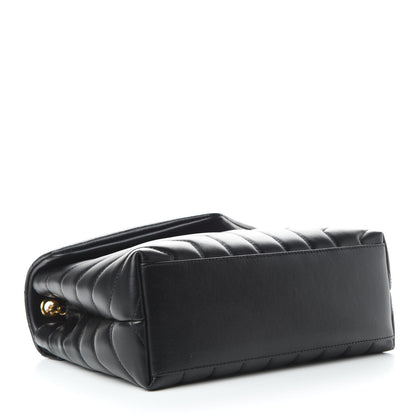 Saint Laurent Calfskin Y Quilted Monogram Small Loulou Chain Satchel Black 5 of 10