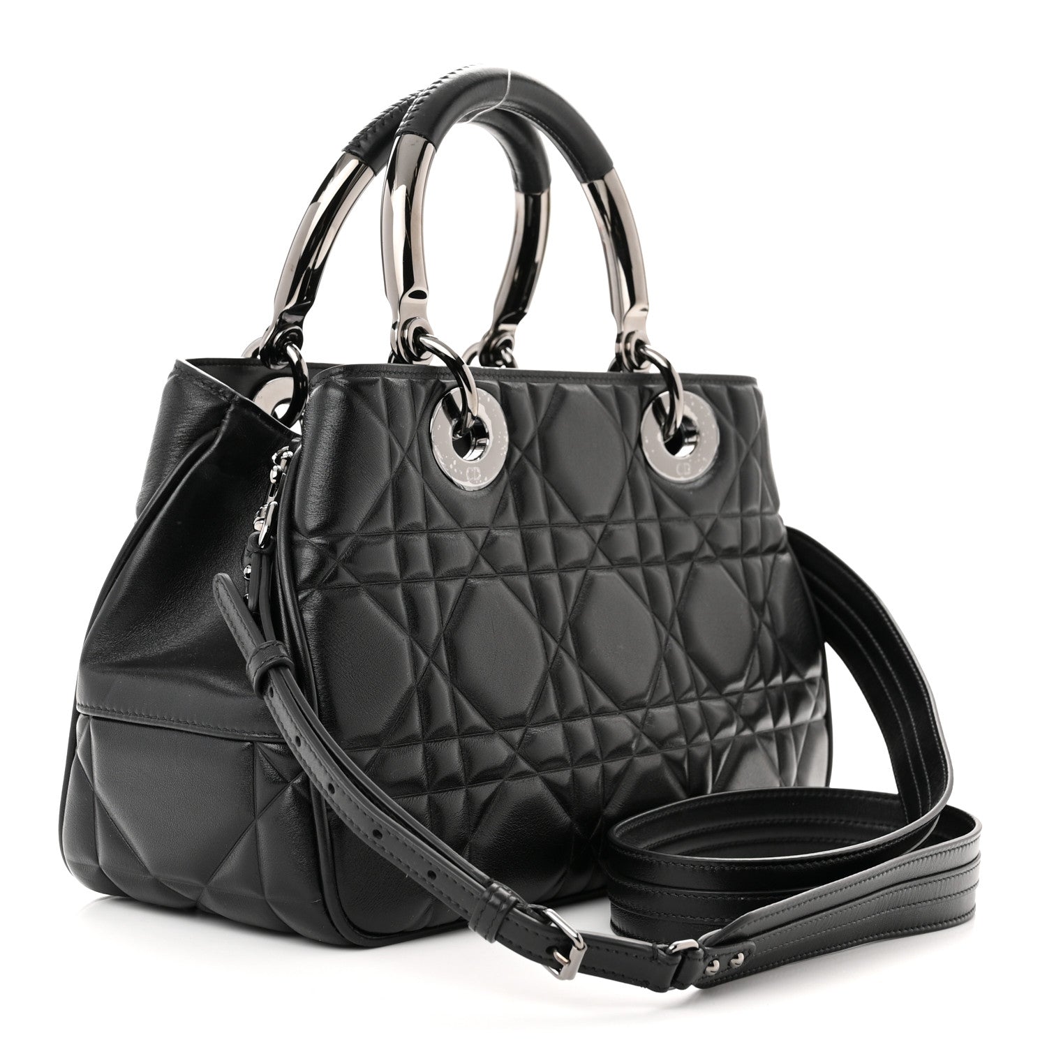 Christian Dior Lambskin Cannage The Lady 95.22 Black 3 of 10