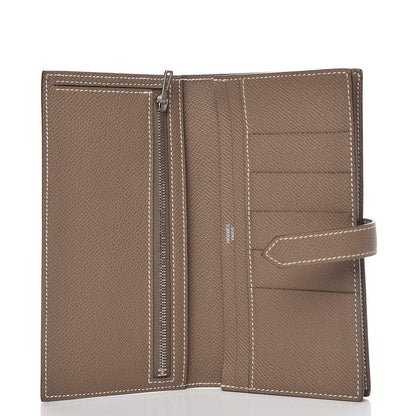 Hermes Epsom Bearn Gusset Wallet Etoupe 5 of 8