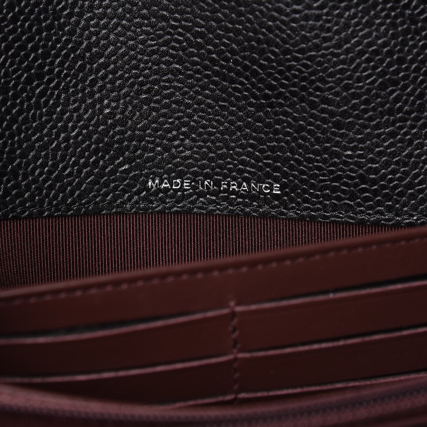 Caviar Quilted Large Gusset Flap Wallet Black