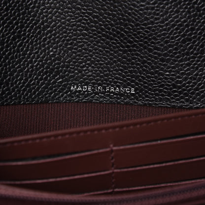 Chanel Caviar Quilted Large Gusset Flap Wallet Black 7 of 9