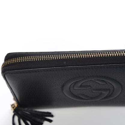 Gucci Pebbled Calfskin Soho Zip Around Wallet Black 6 of 6