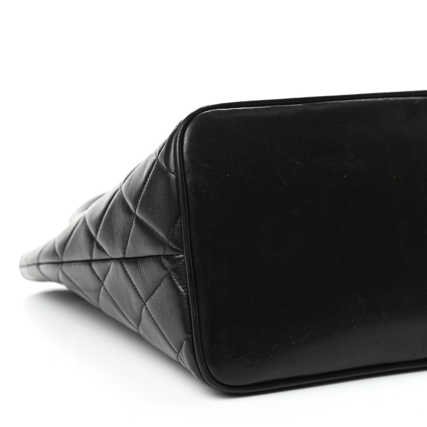 Lambskin Quilted Medallion Tote Black