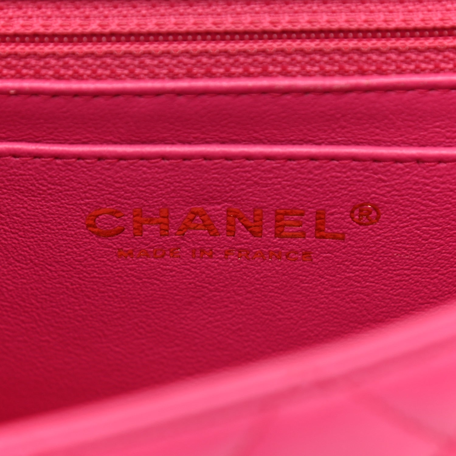 Chanel Lambskin Quilted Mini Rectangular Flap Fuchsia 10 of 22