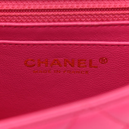 Chanel Lambskin Quilted Mini Rectangular Flap Fuchsia 10 of 22