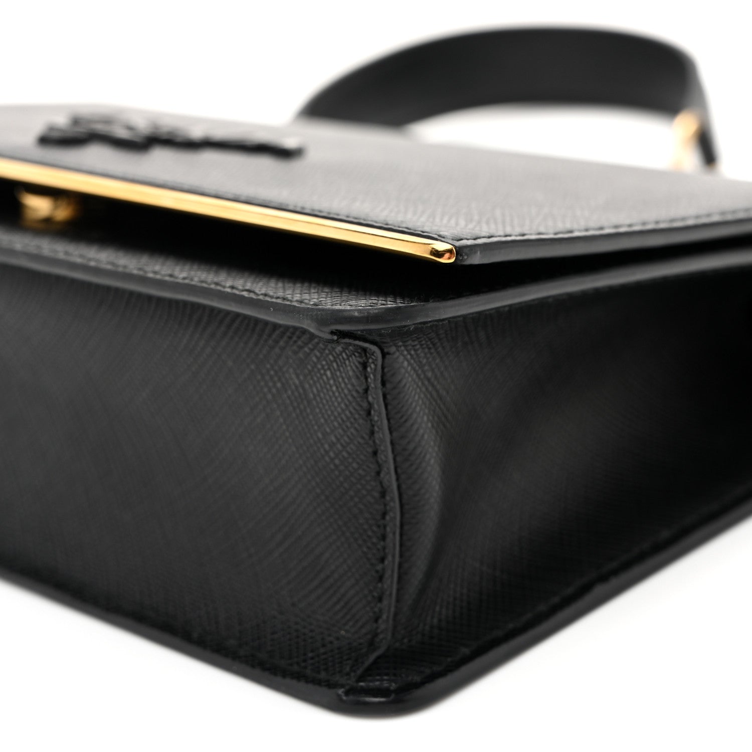 Prada Saffiano Lux Monochrome Chain Wallet Black 10 of 10