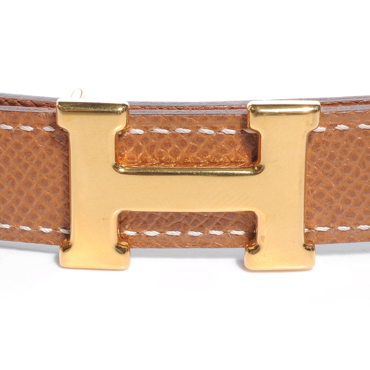 Hermes Courchevel Reversible Polished Constance 18mm H Belt 70 Gold Rouge 4 of 7