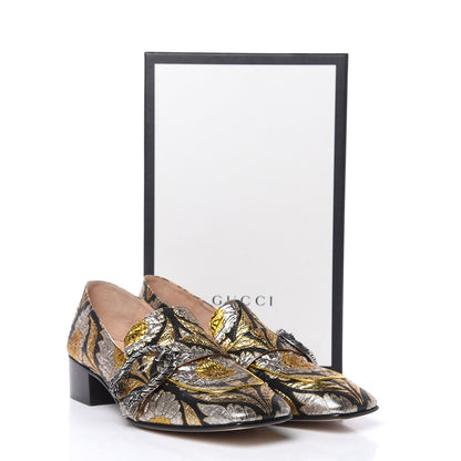 Gucci Brocade Floral Jacquard Dionysus Loafers 41 Black 10 of 10